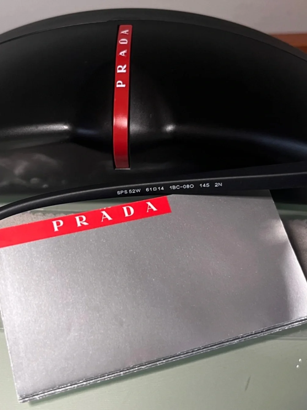 Prada Lina Rossa SPS 52W Silver Aviator Sunglasses with Black/Grey Lenses